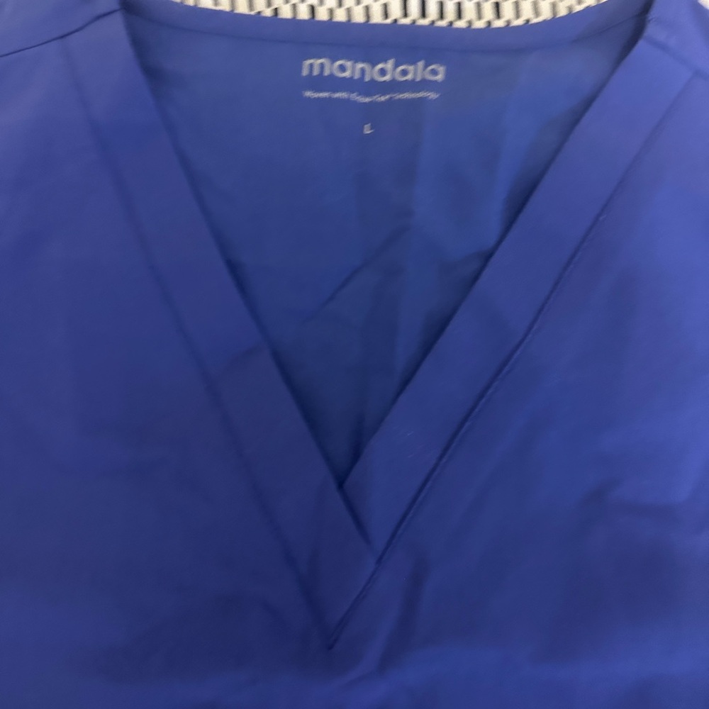 Mandala Women's Short Sleeve Blue Top